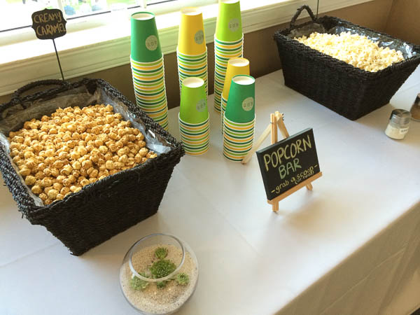 Popcorn and drinks