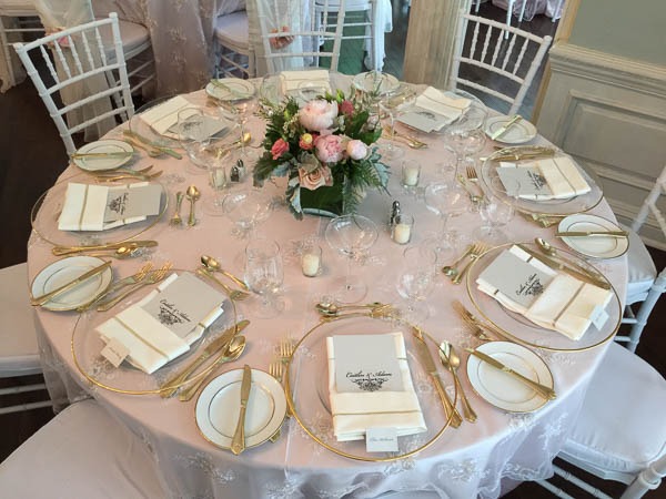 De La Salle Oaklands Wedding Place settings