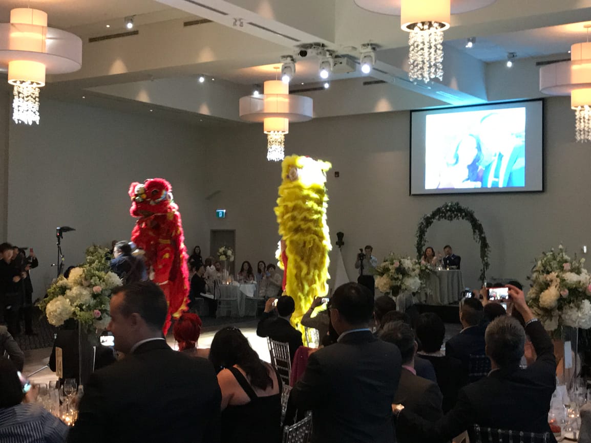 Lion dance at Helen and Nelson's Wedding